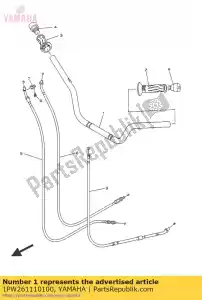 yamaha 1PW261110100 guidão - Lado inferior