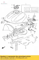 Tutaj możesz zamówić emblemat, ? S? ? Od Suzuki , z numerem części 6811118G20: