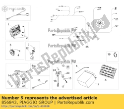 Aprilia 856843, Kabelboom achterlicht., OEM: Aprilia 856843