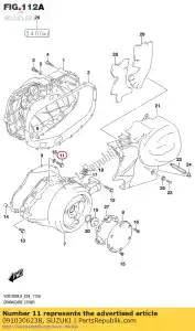 Suzuki 0910306238 parafuso - Lado inferior