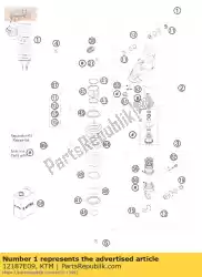 Qui puoi ordinare monoshock 990 adventure r 09 da KTM , con numero parte 12187E09: