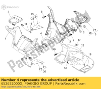 652632000G, Aprilia, lh pompdeksel, Nieuw