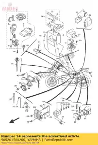 yamaha 905201500200 demper, plaat - Onderkant