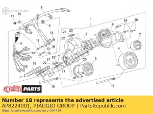 aprilia AP8224001 vite - Lato sinistro