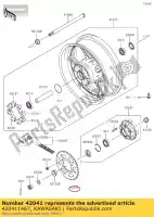 420411467, Kawasaki, roda dentada, 43t kawasaki klz versys a zx7rr ninja n zx7r p b zx 7r 1000 klz1000 se s 750 , Novo