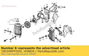 Honda 19034MFFD00 guia, r. ar - Lado inferior