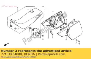 Honda 77101KZ4000 leather comp.,sea - Bottom side