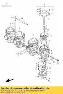 Suzuki 1350102D00 soupape, piston - La partie au fond