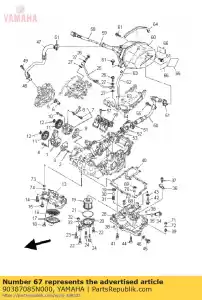 yamaha 90387085N000 coleira (3hm) - Lado inferior