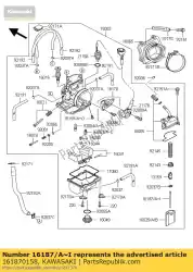 Here you can order the needle-jet,nftg from Kawasaki, with part number 161870158: