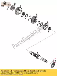 cil. Rollager bc1-0076a van KTM, met onderdeel nummer 58533025000, bestel je hier online: