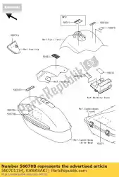 Aqui você pode pedir o etiqueta-aviso, ba lateral vn1500-g em Kawasaki , com o número da peça 560701154:
