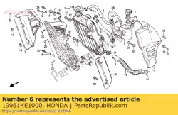 Here you can order the hose,water a from Honda, with part number 19061KE1000: