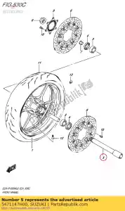 Suzuki 5471147H00 eje, fr - Lado inferior