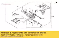 43106MV9018, Honda, pad comp, b rr honda cb cbr 600 750 1991 1992, Nuevo