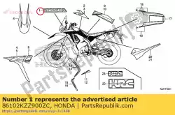 Qui puoi ordinare mark, honda (70mm) * tipo1 da Honda , con numero parte 86102KZZ900ZC: