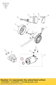 Triumph T3600807 o ring - Bottom side