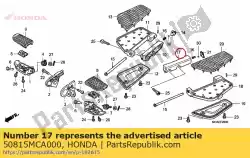 houder, l. Bijrijder stap van Honda, met onderdeel nummer 50815MCA000, bestel je hier online: