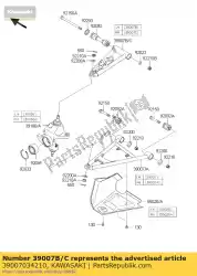 Ici, vous pouvez commander le bras-susp, fr, upp, rh, noir auprès de Kawasaki , avec le numéro de pièce 39007034210: