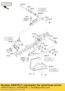 Kawasaki 39007034210 bras-susp, fr, upp, rh, noir - La partie au fond