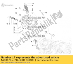 Aprilia 1A000745, Cilinderkop pakking, OEM: Aprilia 1A000745