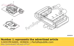 Here you can order the gasket comp., l. Cylinder from Honda, with part number 12491MCA000: