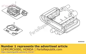 Honda 12491MCA000 gasket comp., l. cylinder - Bottom side