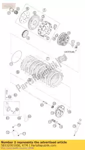 ktm 58332001000 cl.hub externo solto d = 160 mm - Lado inferior