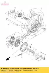 Qui puoi ordinare ruota fusa, posteriore da Yamaha , con numero parte 2B0W25330098: