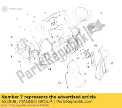 Aquí puede pedir soporte inferior del marco inferior de Piaggio Group , con el número de pieza 652908: