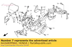 Tutaj możesz zamówić pokrywa, r. Górna maska od Honda , z numerem części 64260KPP860: