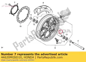 honda 44620MGSD10 kraag, fr. as afstand - Onderkant