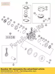 Aquí puede pedir kit de pistones gr. I 250 sx-f13-14 de KTM , con el número de pieza 00050000222: