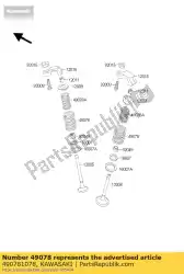 Here you can order the spring-engine valve ex250-f2 from Kawasaki, with part number 490781078: