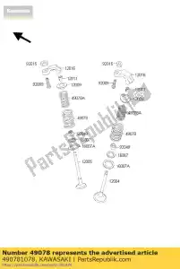 kawasaki 490781078 spring-engine valve ex250-f2 - Bottom side