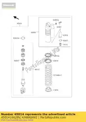 Qui puoi ordinare ammortizzatore, in argento da Kawasaki , con numero parte 4501416628V: