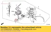 16155883005, Honda, valvola comp., galleggiante honda xr  r crf f nsr s sa vision qr nsr50s sa50 1 qr50 xr70r xr50r crf50f crf70f crf110f 70 50 110 , Nuovo