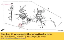 Aqui você pode pedir o válvula comp., flutuador em Honda , com o número da peça 16155883005: