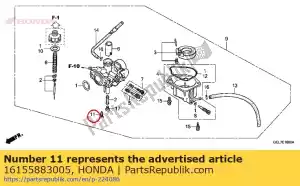 Honda 16155883005 válvula comp., flutuador - Lado inferior