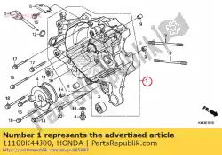 Qui puoi ordinare carter comp., r. Da Honda , con numero parte 11100K44J00: