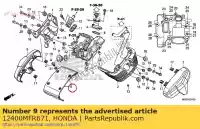 12400MFR671, Honda, copertina comp., fr. centro sopra la testa honda  vt 1300 2010 2013 2017, Nuovo