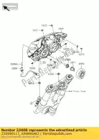 230080117, Kawasaki, socket-assy, ??lampe frontale zr1000da kawasaki z 1000 2010 2011 2012 2013, Nouveau