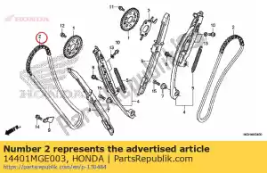 honda 14401MGE003 corrente, came (120l) (borg warner) - Lado inferior