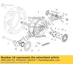 aprilia AP8128170 internal spacer - Upper side