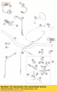 ktm 58402010600 empuñadura del acelerador cpl. 640lc4 2000 - Lado inferior