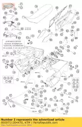 Ici, vous pouvez commander le réservoir de carburant r / s cpl. Orange 03 auprès de KTM , avec le numéro de pièce 6000711304470: