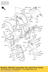 Tutaj możesz zamówić klapa, fr, rh, f. Black od Kawasaki , z numerem części 3501900226Z: