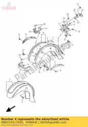 Qui puoi ordinare parafango posteriore c0mp. Da Yamaha , con numero parte 4NKY2161705X: