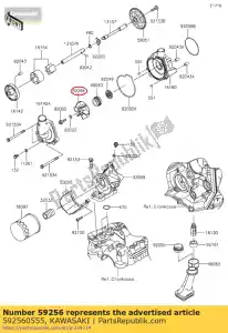 kawasaki 592560555 waaier klz1000acf - Onderkant