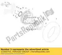 1C000743, Piaggio Group, (michelin) pneu 130 / 70-12 